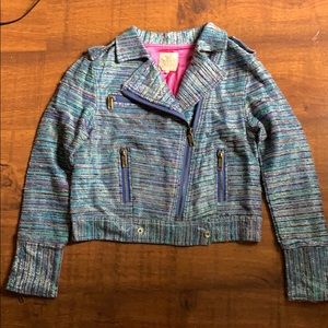 Chaser Brand Metallic thread Moto style jacket.